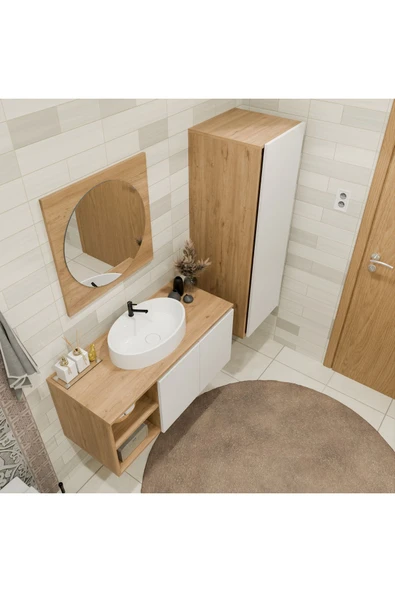 ROZBO MOBİLYA Rona 100 cm Banyo Dolabı - 4