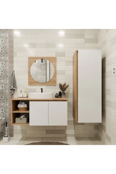 ROZBO MOBİLYA Rona 100 cm Banyo Dolabı