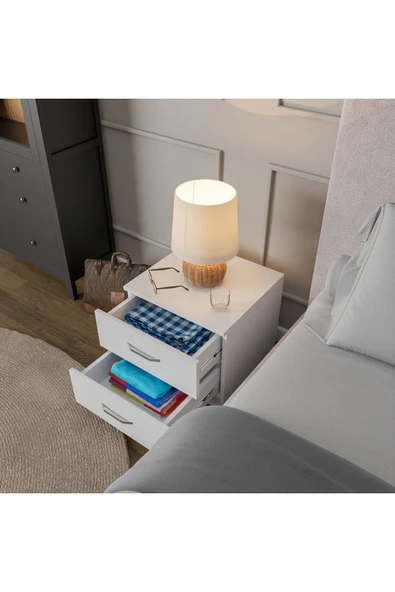 ROZBO MOBİLYA 2 Çekmeceli Modern Komodin - 3
