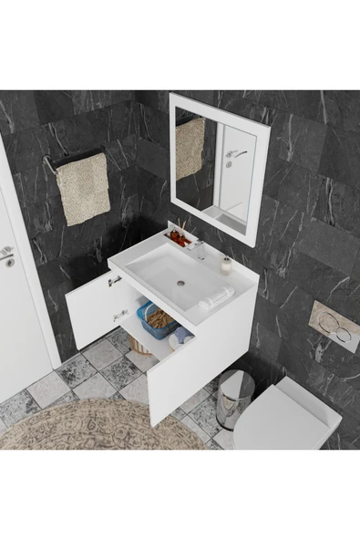 ROZBO MOBİLYA Lyra 70 cm Banyo Dolabı Takımı - 7