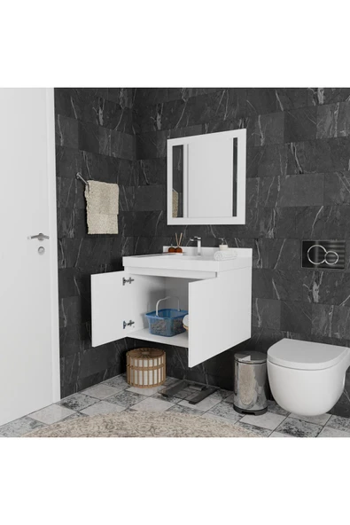 ROZBO MOBİLYA Lyra Serisi 70 cm Modern Banyo Dolabı