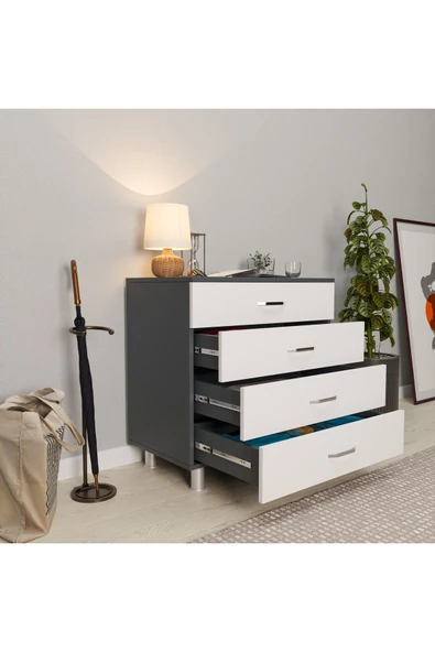 ROZBO MOBİLYA Modern 4 Çekmeceli Şifonyer
