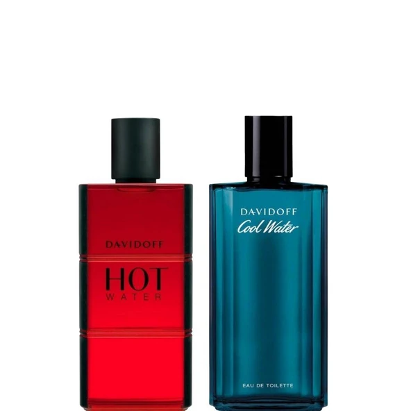 Davidoff Cool Water EDT 125 ml + Hot Water EDT 110 ml Erkek Parfüm Seti
