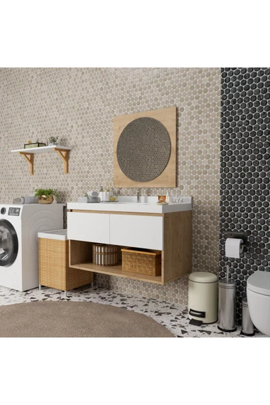 ROZBO MOBİLYA Vivia 100 cm Banyo Dolabı Takımı - 2