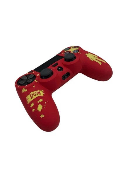 PS4 DualShock Joystick Koruyucu Doom Desenli Silikon Kılıf - Resim 2