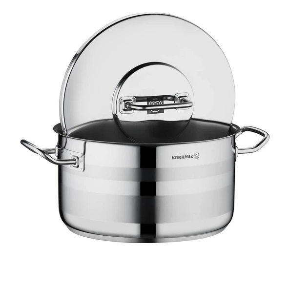 Korkmaz A2028 Astra2 Derin Çelik Tencere 30x18 cm - 2