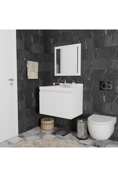 ROZBO MOBİLYA Lyra Serisi 70 cm Modern Banyo Dolabı - 5