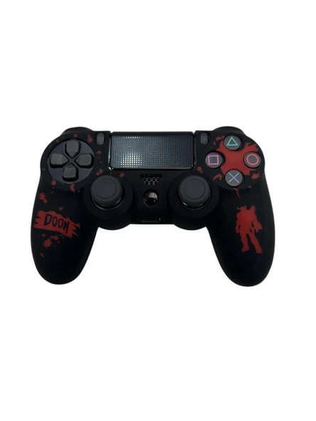 PS4 DualShock Joystick Koruyucu Doom Desenli Silikon Kılıf