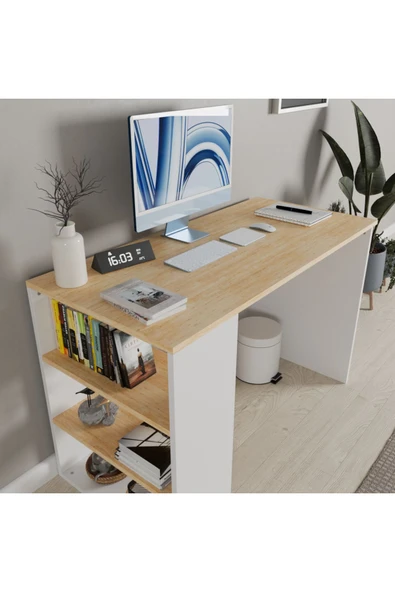 ROZBO MOBİLYA VENA 120 cm Çalışma Masası - Raflı, Modern ve Ergonomik Tasarım - 2