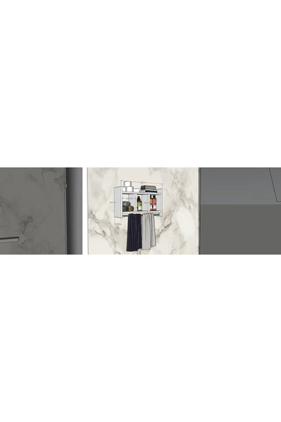 ROZBO MOBİLYA Banyo Rafı/Düzenleyici/Havluluk/Çok Amaçlı Dolap - 4