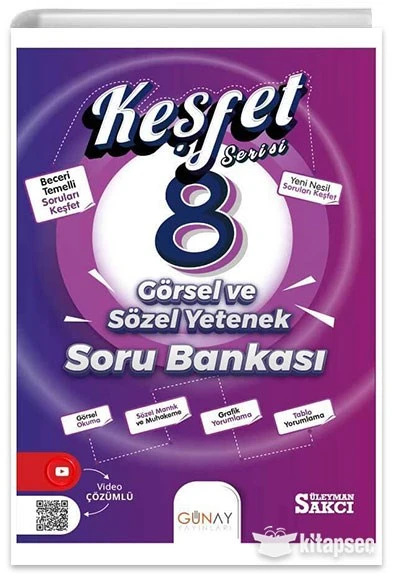 8.Sınıf LGS Keşfet Görsel ve Sözel Yetenek Soru Bankası Günay Yayınları