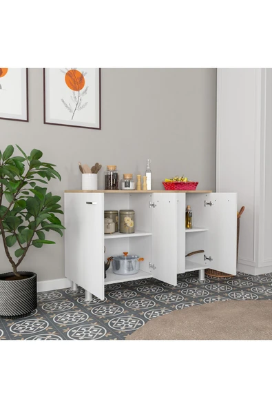 ROZBO MOBİLYA Modern Mutfak Konsolu, Çok Amaçlı Dolap - 2