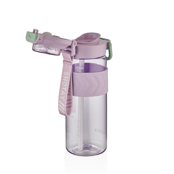 Shotay ST-7235 800ml Mor Pipetli Tritan Matara