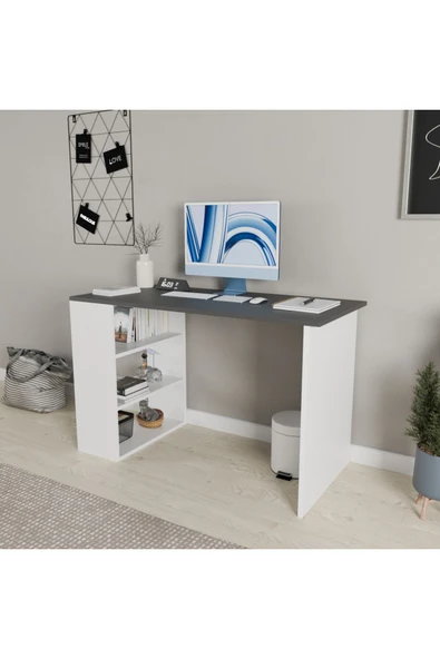 ROZBO MOBİLYA VENA 120 cm Çalışma Masası - Raflı, Modern ve Ergonomik Tasarım - 2