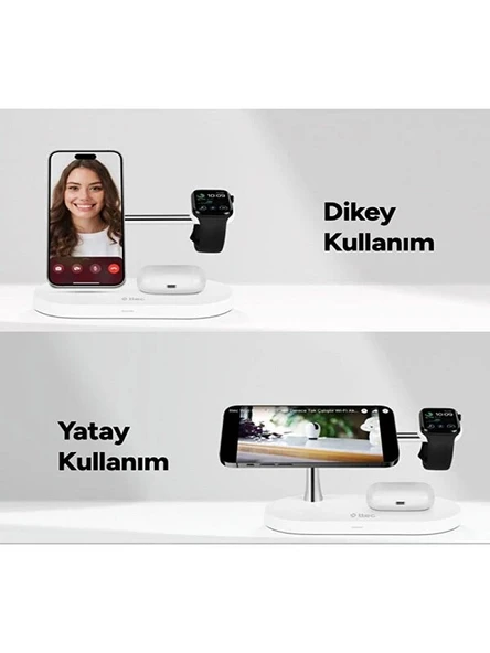 Ttec 2KS26S 4'ü 1Arada Kablosuz Şarj İsytasyonu - 5