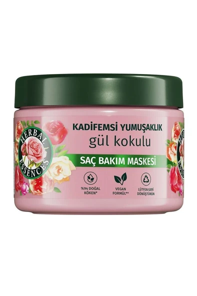 Herbal Essences Kadifemsi Yumuşaklık Gül Kokulu Saç Bakım Maskesi 300ml - 2