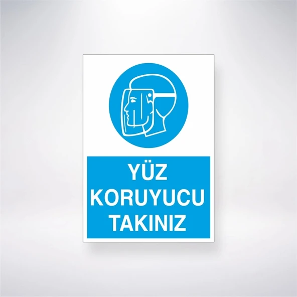 Yüz Koruyucuyu Takınız Sticker 20X28 Cm
