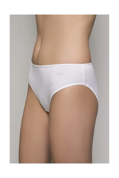 Kom Kadın Beyaz Basic 2'li Slip Rahat Rahat Külot