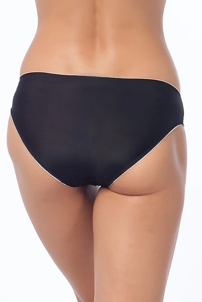 Kom Kadın Siyah Vıntage Bikini Külot 41BK20311SIYA - Resim 2