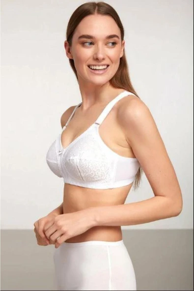 Kom Romance Toparlayıcı Dantel Sütyen Beyaz - Resim 2