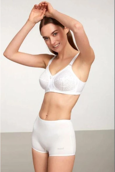 Kom Romance Toparlayıcı Dantel Sütyen Beyaz - Resim 3