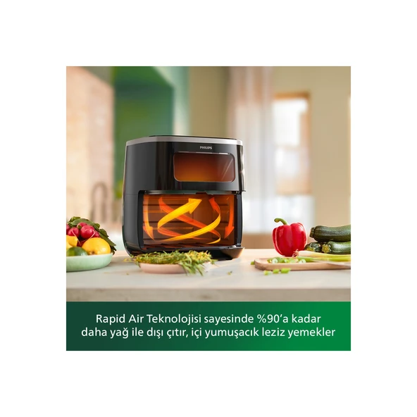 Philips HD9257/80 3000 Serisi 5.6 lt Airfryer XL Yağsız Fritöz - 6