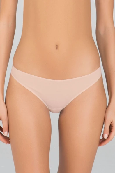 Kom Kadın Ten Rengi Penye Bikini Külot 2'li