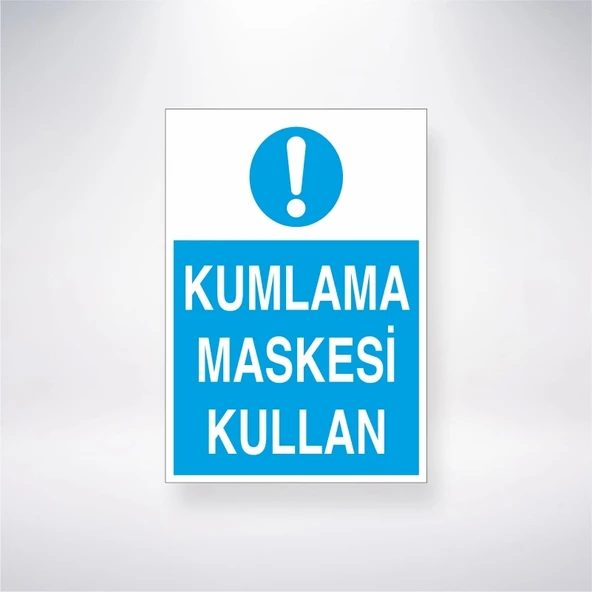 Kumlama Maskesi Kullan Sticker 20X28 Cm