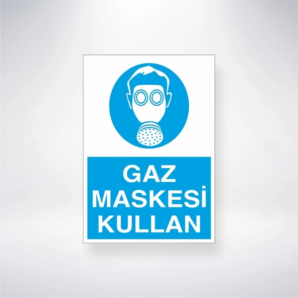 Gaz Maskesi Kullan Sticker 20X28 Cm