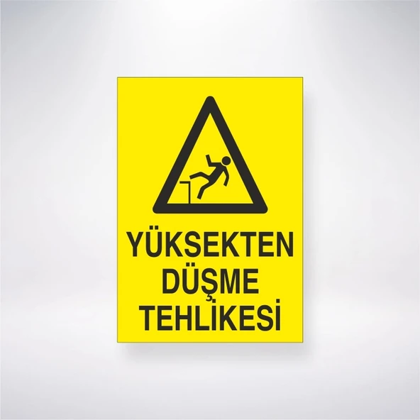 Yüksekten Düşme Tehlikesi Sticker 20X28 Cm