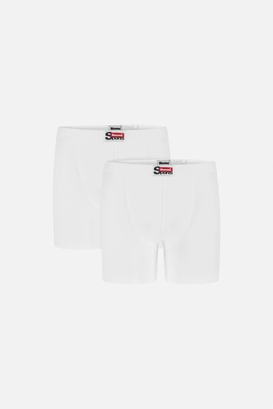 Kom 2'li Boxer Arsenal, Düz Uzun Boy Pamuklu Likralı Erkek Boxer - 2