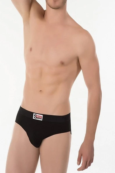 Kom Erkek Siyah Koton Modal Slip 2'li