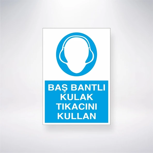Baş Bantlı Kulak Tıkacını Kullan Sticker 20X28 Cm