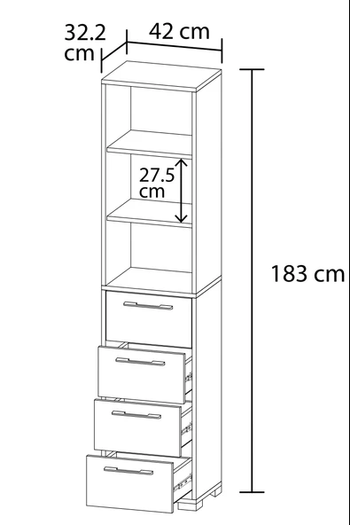 Lizbon No.3 Banyo Dolabı - 3