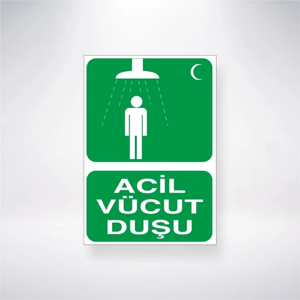 Acil Vücut Duşu Sticker 20X28 Cm ürün görseli 1