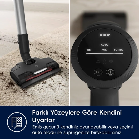 Electrolux 800 Cordless Cleaner EP81UB25GG Şarjlı Dikey Süpürge - Resim 6