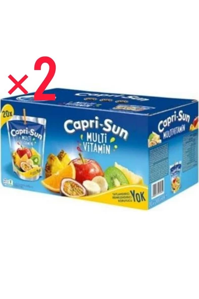 Capri-Sun Multivitamin Meyveli İçecek 200 Ml*20li x 2 Adet