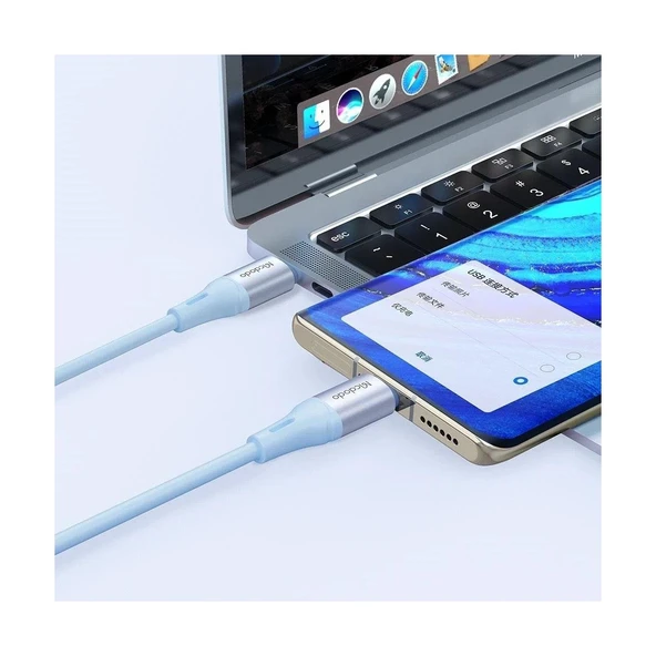 Mcdodo CA-2213 Typec Typec 65W 3A Hızlı Data Şarj Kablo 1.2m - Mor - Resim 5