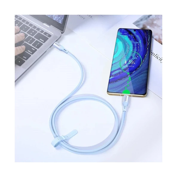 Mcdodo CA-2213 Typec Typec 65W 3A Hızlı Data Şarj Kablo 1.2m - Mor - Resim 4