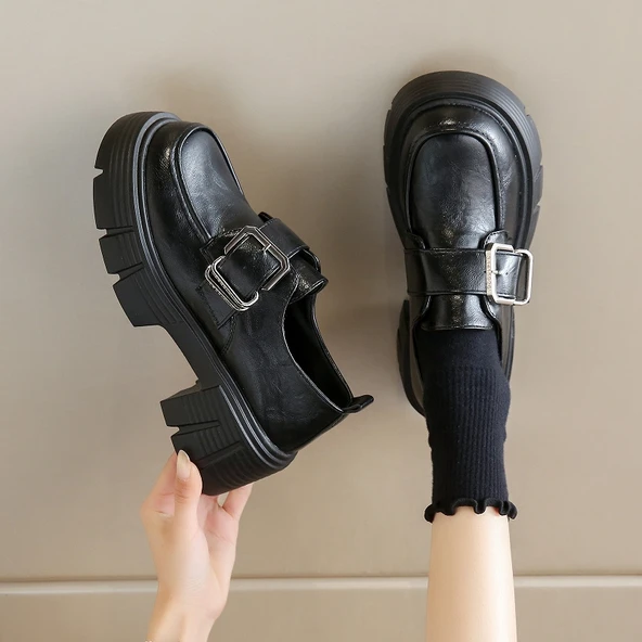 Kadın Loafer Ayakkabı (Mat Siyah-3)