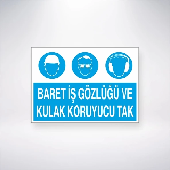 Baret, Gözlük ve Kulaklık Tak Sticker 20X28 Cm