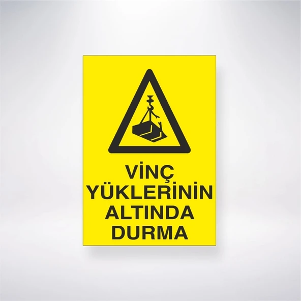 Vinç Yüklerinin Altında Durma Sticker 20X28 Cm ürün görseli 1