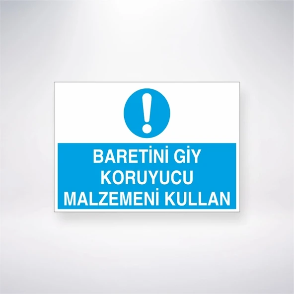 Baretini Giy Koruyucu Malzemeni Kullan Sticker 20X28 Cm - 1