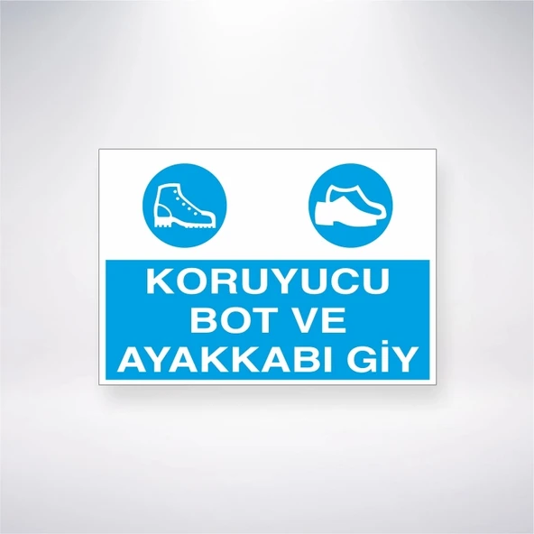 Koruyucu Bot ve Ayakkabı Giy Sticker 20X28 Cm
