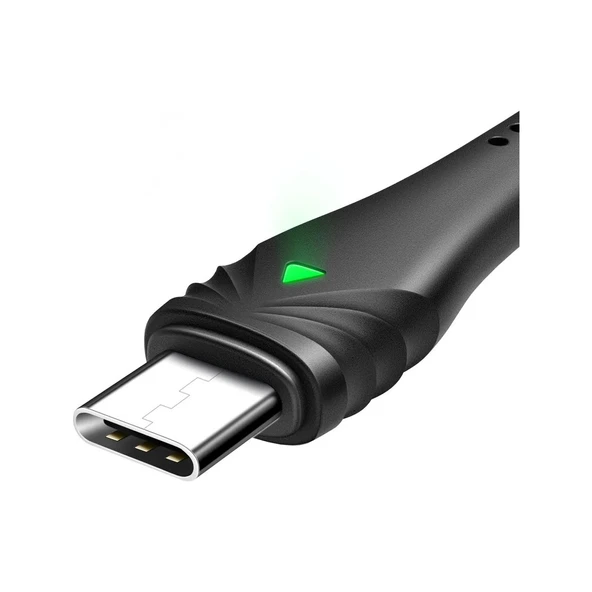 Mcdodo CA-6661 Type-C To Type-C Pd Qc4.0 LED Işıklı Örgü Kablo 2m 3A Siyah - 4