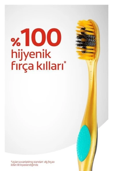 Colgate Optic White Aktif Kömür Diş Macunu 50ml +  360 Charcoal Diş Fırçası x 2 Adet - 4