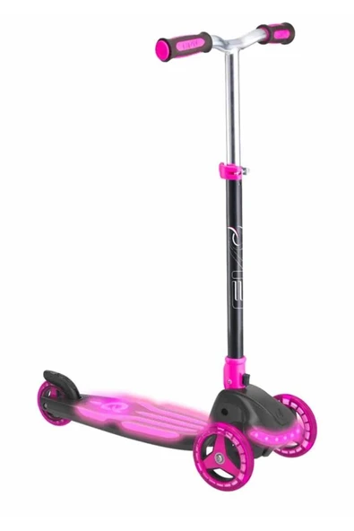 3 Tekerlekli Katlanabilir Illuminate Işıklı Pembe Scooter - 6