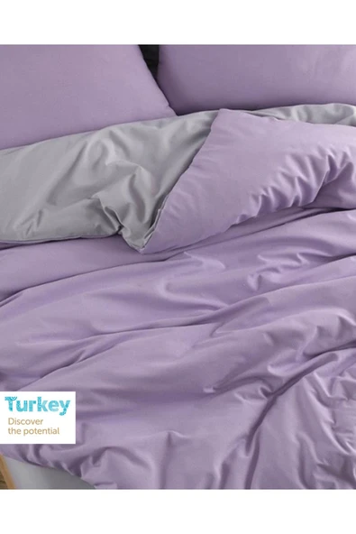 Sheri Home Sheri Basic Lİlac Çift Kişilik 1 Adet Nevresim (YORGAN KILIFI)200 cm x 220 cm, Malzeme: %100 Pamuk.