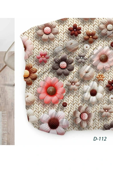 Sheri Home Tekstil 3d Bouquet Pure Çift Kişilik Nevresim Seti 1 Adet Nevresim 200x220 4 Adet Yastık Kılıfı %100pamuk - 2