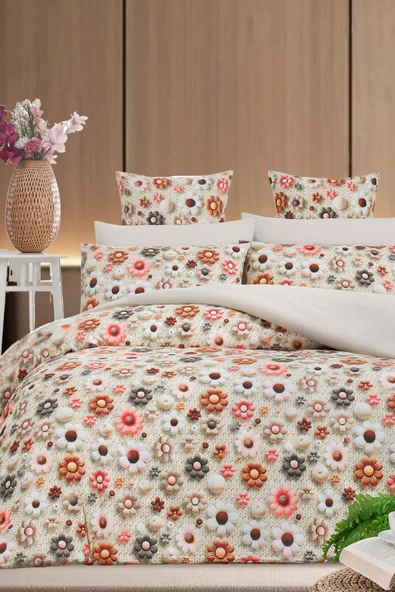 Sheri Home Tekstil Flowers Pure Nevresim Seti %100PamukSHERİ888NEW202521